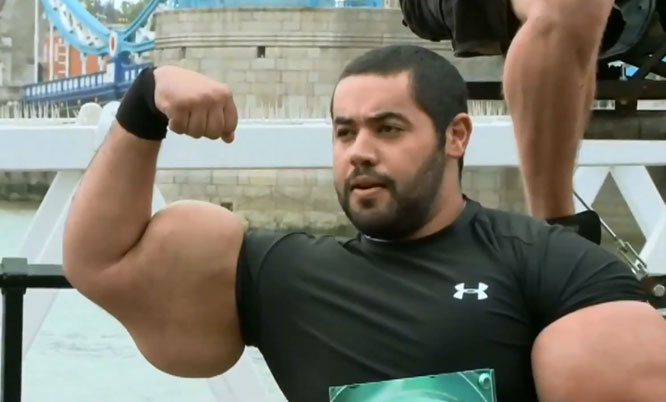 M&F's Challenge to Guinness' Largest Biceps World Record Holder