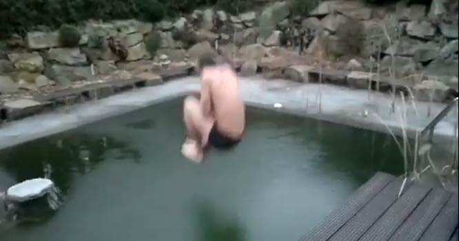 M&F Lesson of the Day: Don't Bomb Dive Into a Frozen Pool