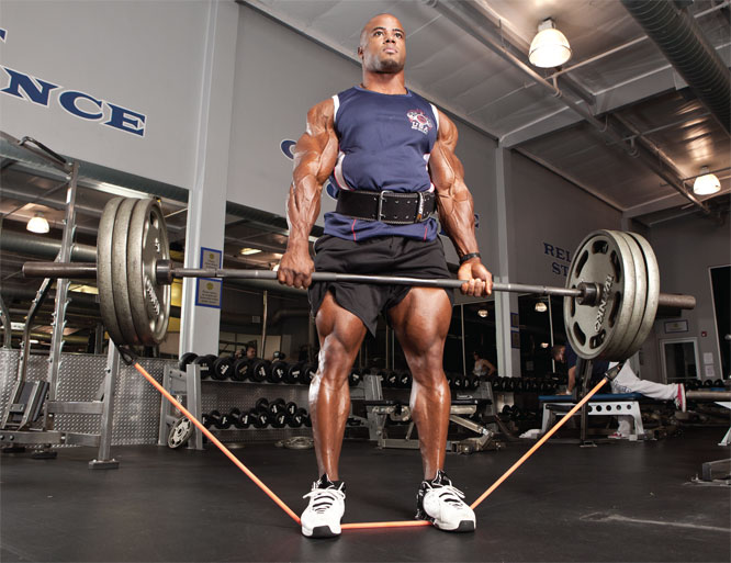 deadlift with strength bands