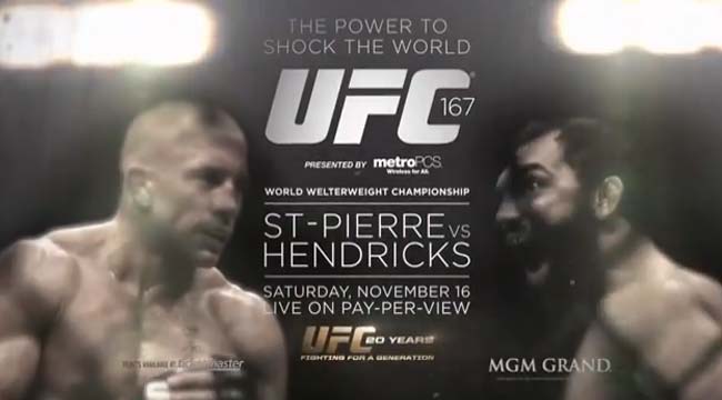 UFC 167 Pits Georges St-Pierre vs. Johny Hendricks