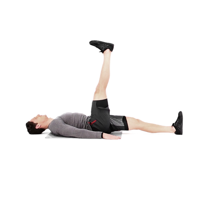 Lying Straight Leg Raise Exercise Video Guide | Muscle & Fitness