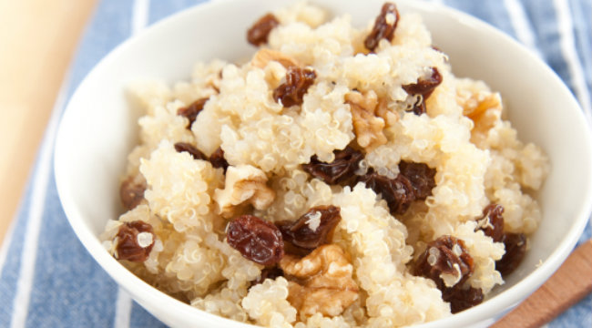 Amaranth Hot Cereal with Cherries and Walnuts
