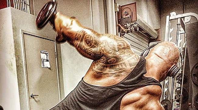 It's Shoulder Day for The Rock!