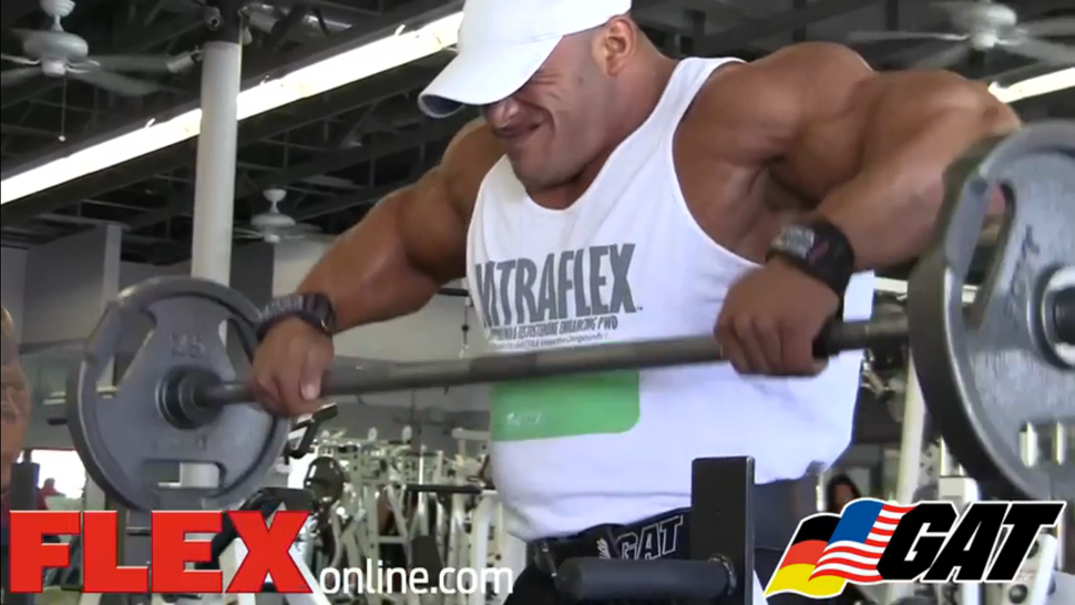 Dennis James &amp; Big Ramy Train Shoulders Muscle &amp; Fitness
