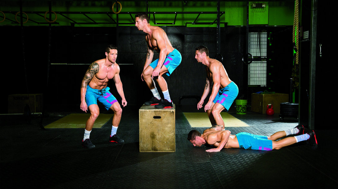 burpee box jump-over CrossFit exercise