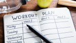 A workout plan notebook for your exercises to keep your workout consistency for your fitness resolutions