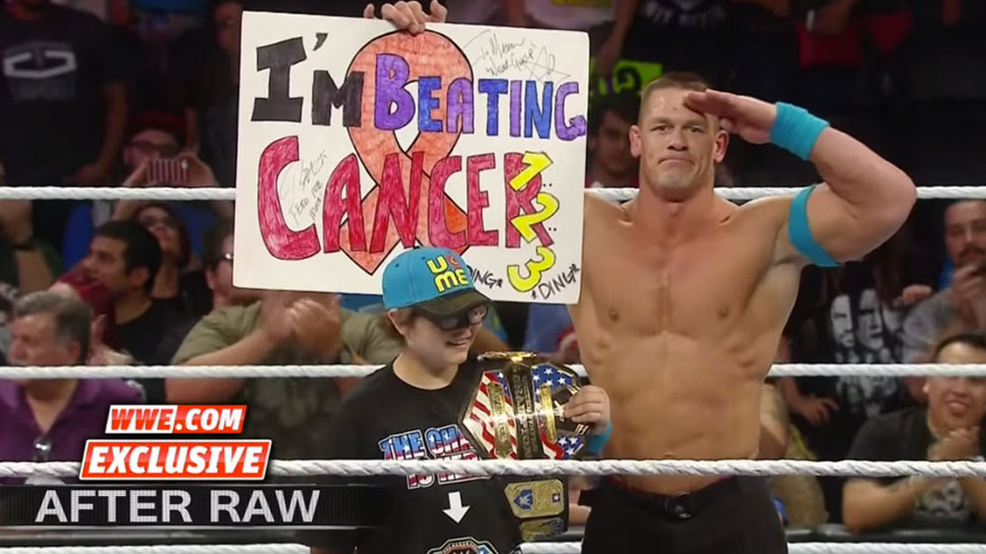 John Cena Pulls Young Cancer Patient Into The Ring