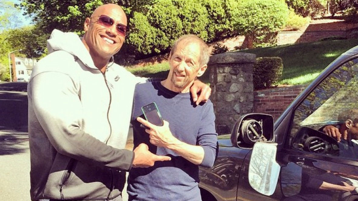 The Rock Hits Someones Car And It's Ok