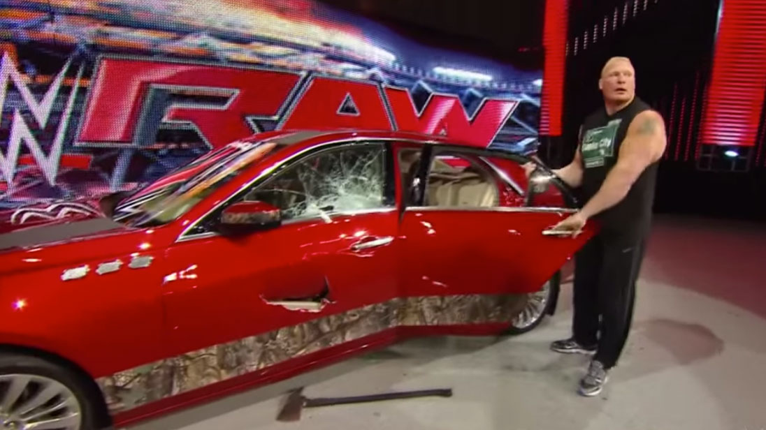 Brock Lesnar Shows Off Super Human Strength at WWE Raw