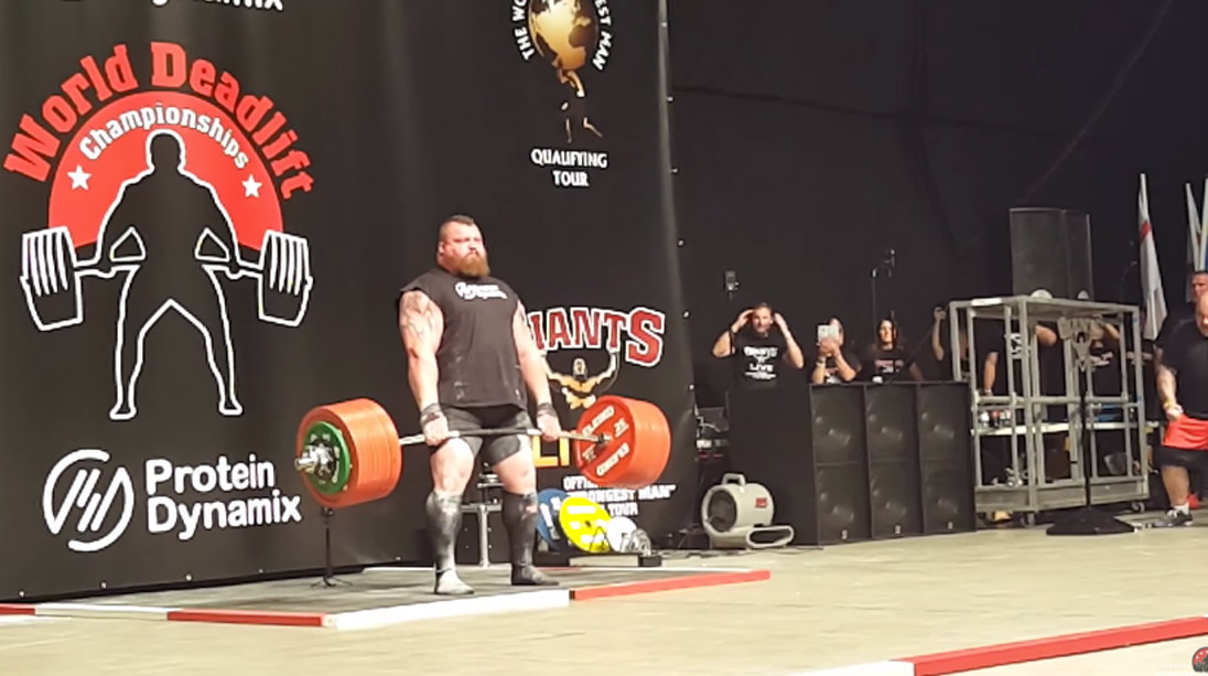 Eddie Hall Sets New Strongman Deadlift World Record of 1,102.31 pounds