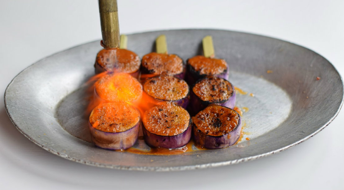 Today's Healthy Catch: Eggplant Skewers