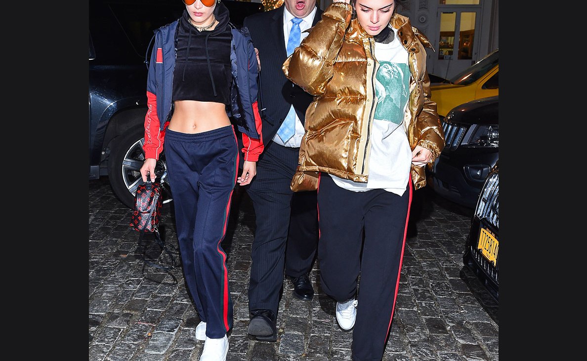 Bella Hadid and Kendall Jenner look sporty heading into Madison Square Garden
