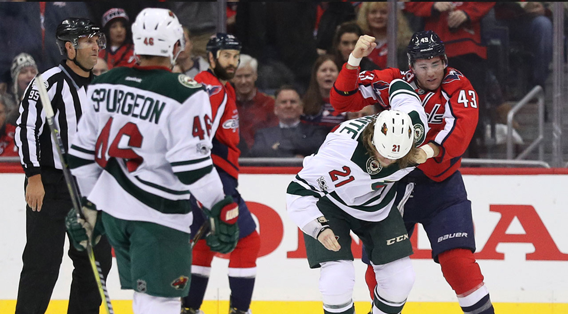 Tom Wilson Capitals Fight With Minnesota Wild  (Tom Wilson In A Different Fight—He Really Likes To Fight)