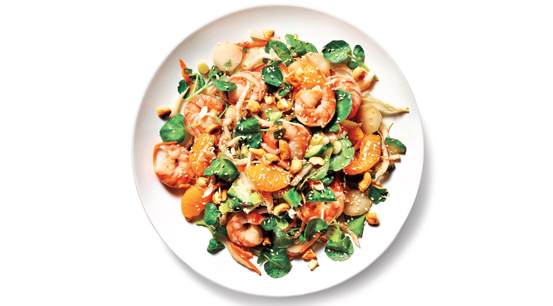 Sesame Shrimp and Nuts Salad