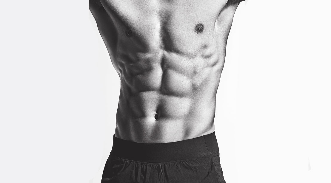 Man's muscular torso and abs