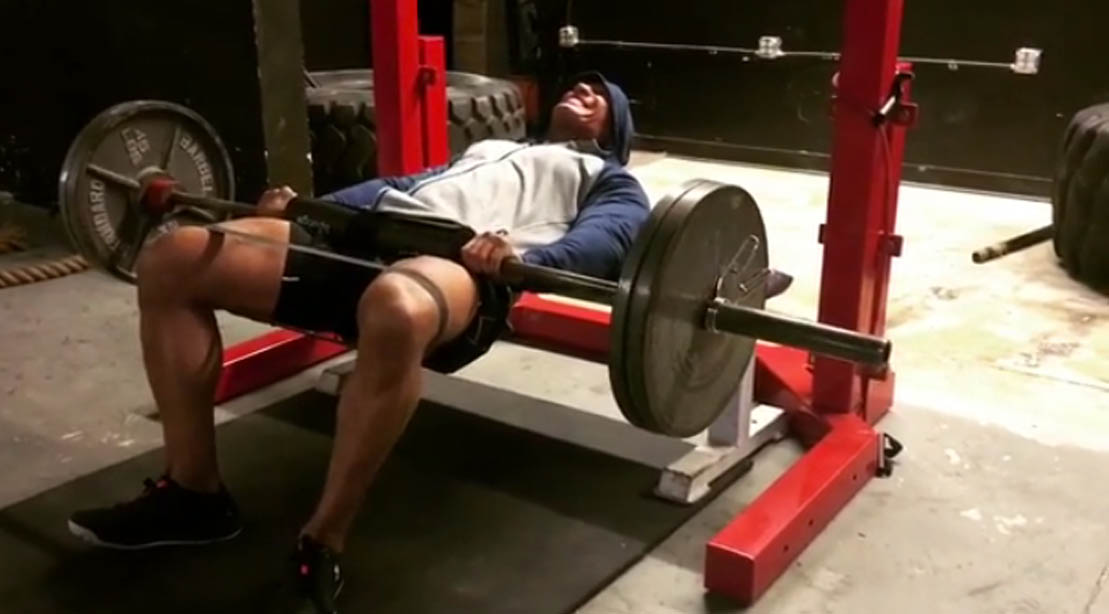 Take A Look At The People’s Champ Crush A Few Knee-Banded Glute Raises