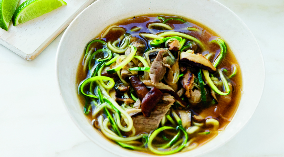 Asian Beef Zoodle Soup