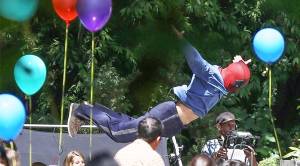Ryan Reynolds' Deadpool Crashes a Kid's Birthday Party in New Set Photos