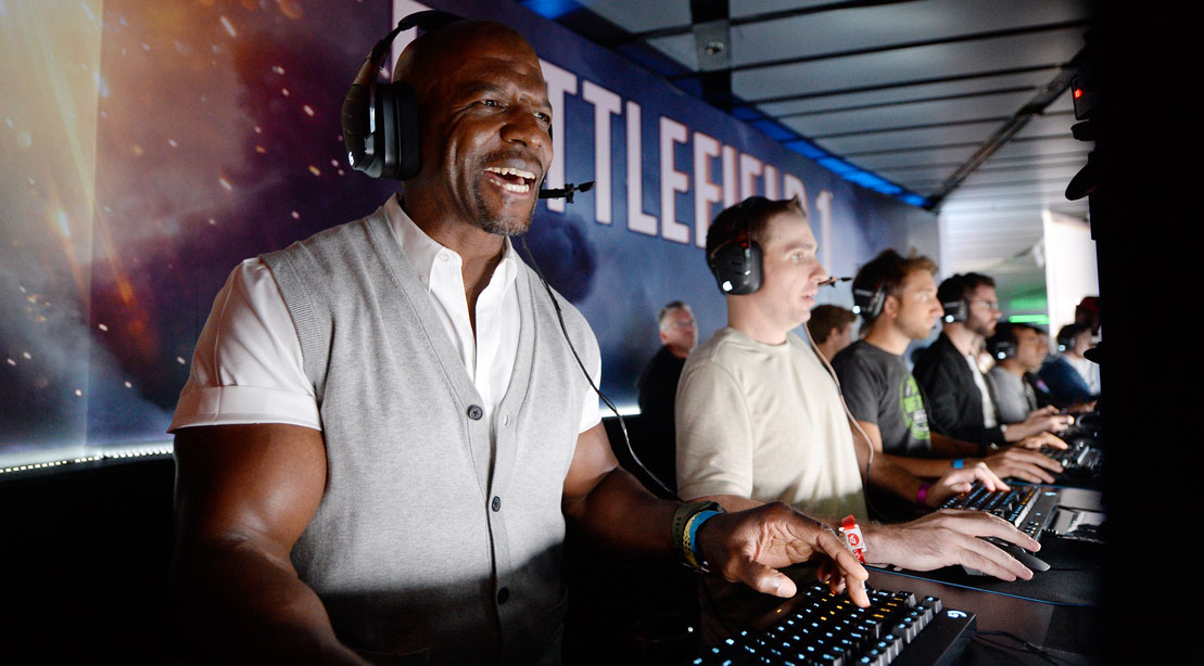 Terry Crews at the EA Annual Press Conference In Los Angeles