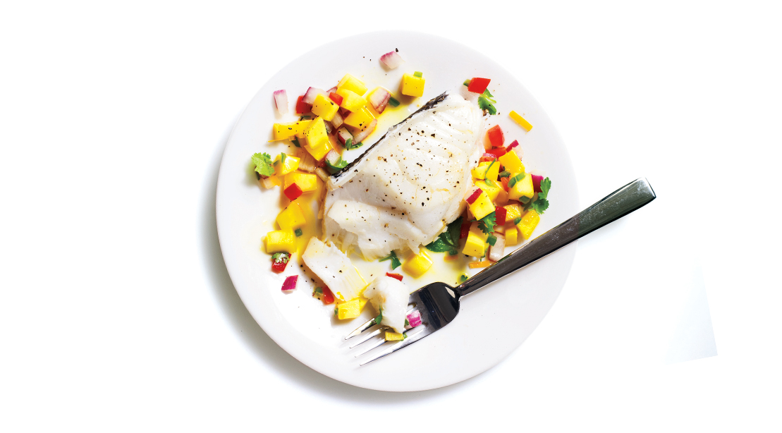 Protein of the Sea: Poached Sablefish with Mango Salsa