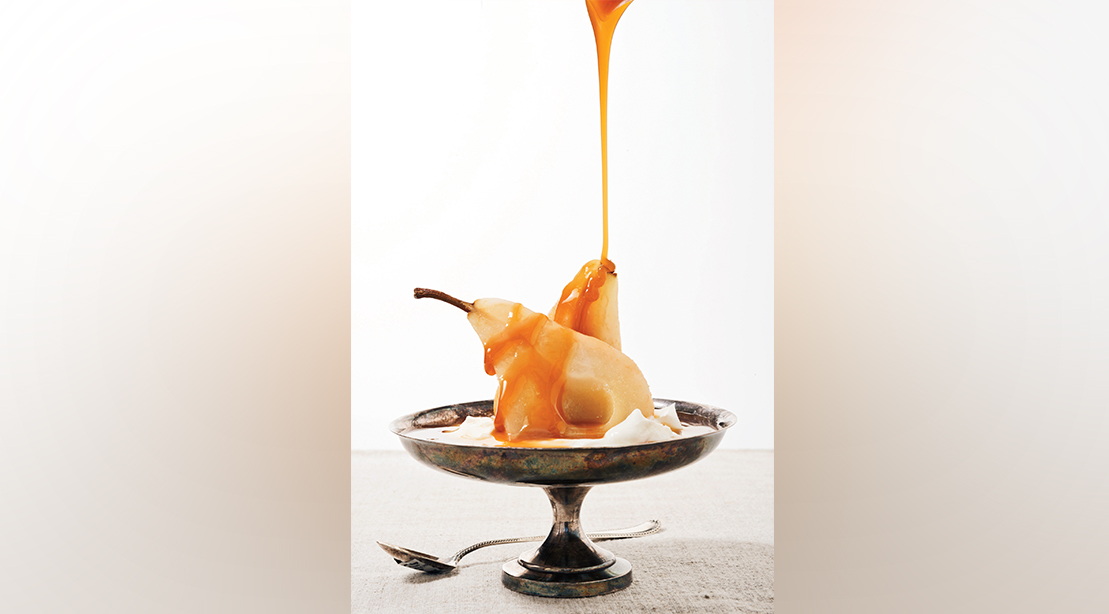 Poached Pear with Caramel