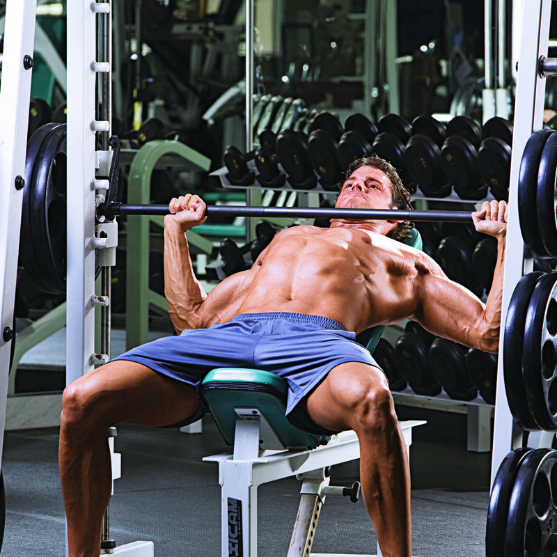 Smith Machine Incline Press Exercise Video Guide Muscle