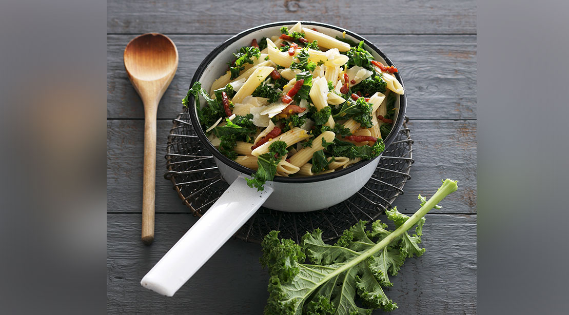 Whole Wheat Penne With Kale & Cannellini Beans