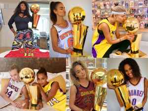 Models with NBA Trophies