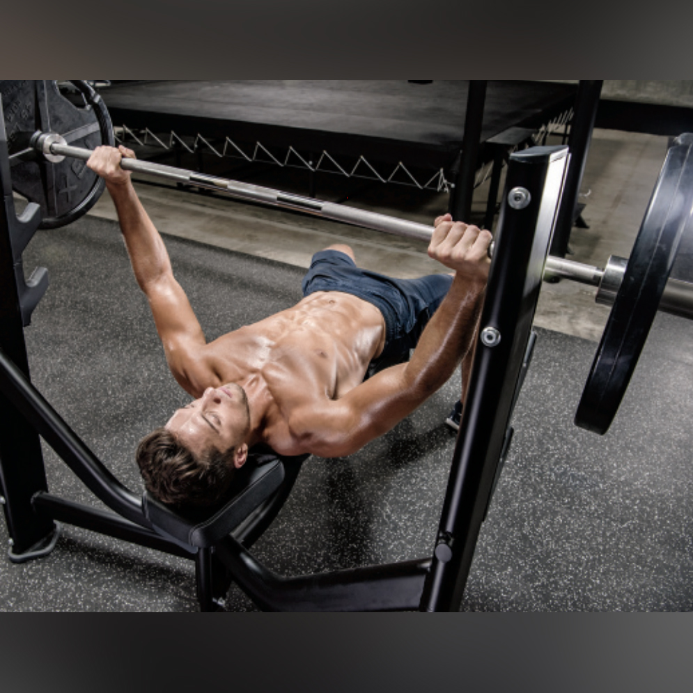 Barbell Bench Press to Collarbone Exercise Video Guide ...