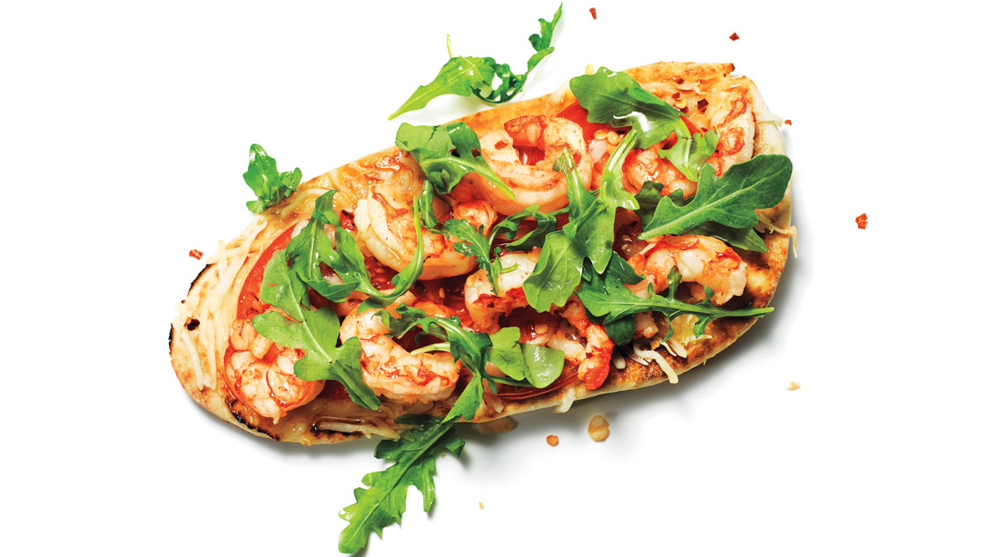 Spicy Shrimp Flatbread