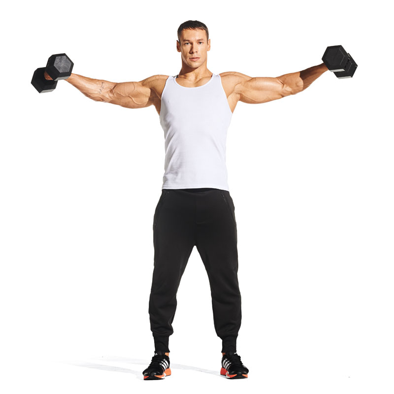 Standing Lateral Raise Exercise Video Guide | Muscle & Fitness
