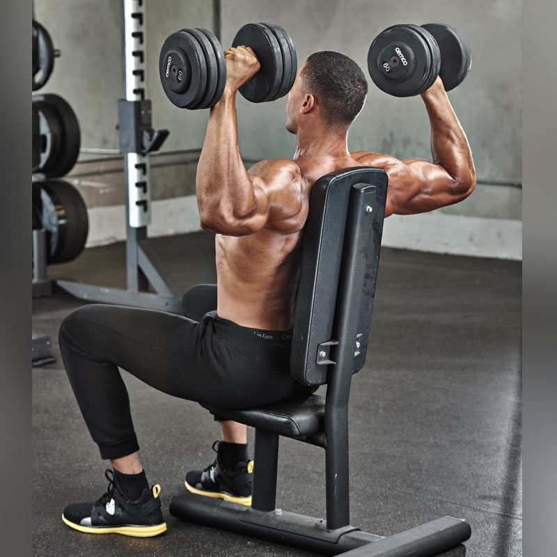 Seated Military Press Exercise Video Guide Muscle & Fitness