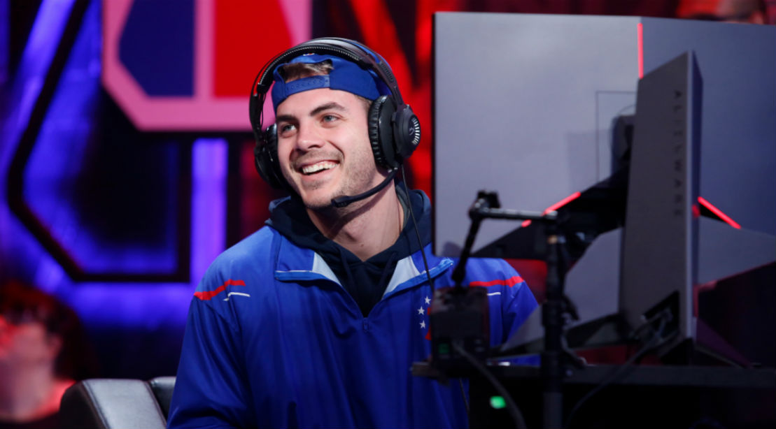 Newdini33, I F E A S T, and Steez of 76ers Gaming Club reacts during game against Magic Gaming on JUNE 22, 2018 at the NBA 2K League Studio Powered by Intel in Long Island City, New York.  