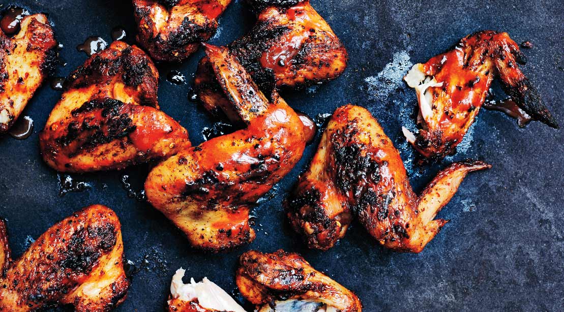 Dry-Rub Grilled Hot Wings