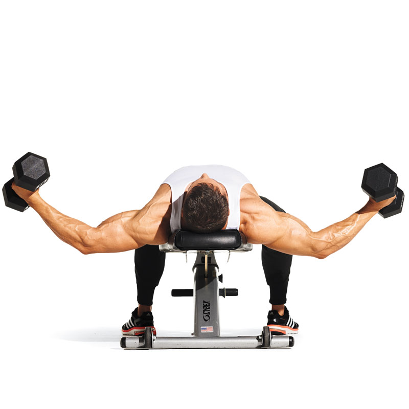 Flat Bench Dumbbell Flys