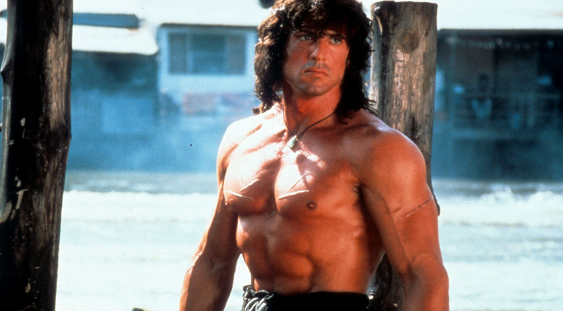 Sylvester Stallone in a scene from the film 'Rambo III', 1988. 