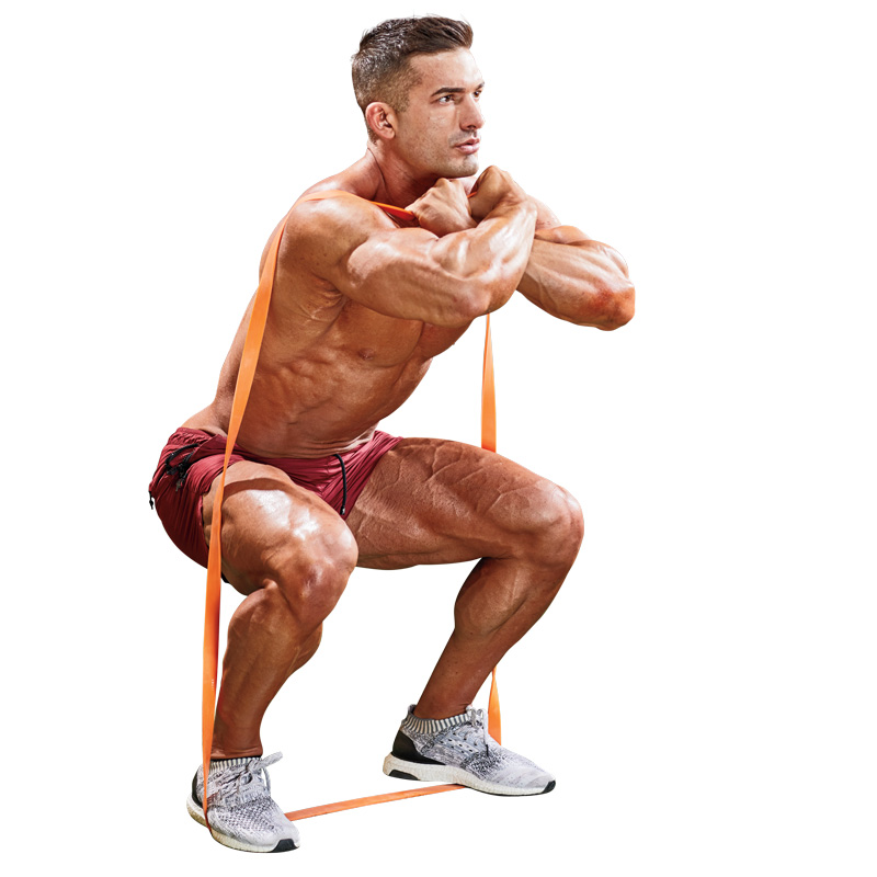 Resistance Band Front Squat Exercise Video Guide Muscle Fitness