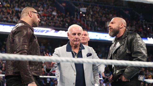 Batista confronts Triple H on Smackdown