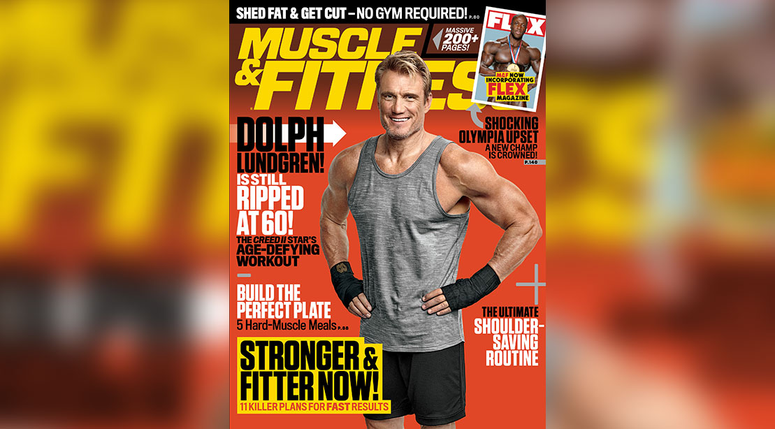 A photo of Dolph Lundgren from the November 'M&F'