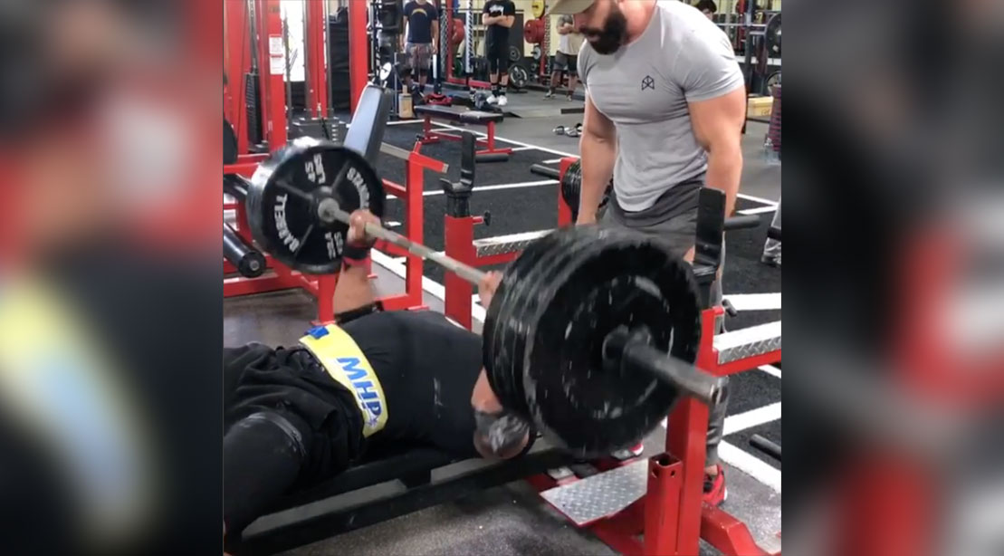 Now Larry Wheels Is Benching 405 Pounds for a Set of 25