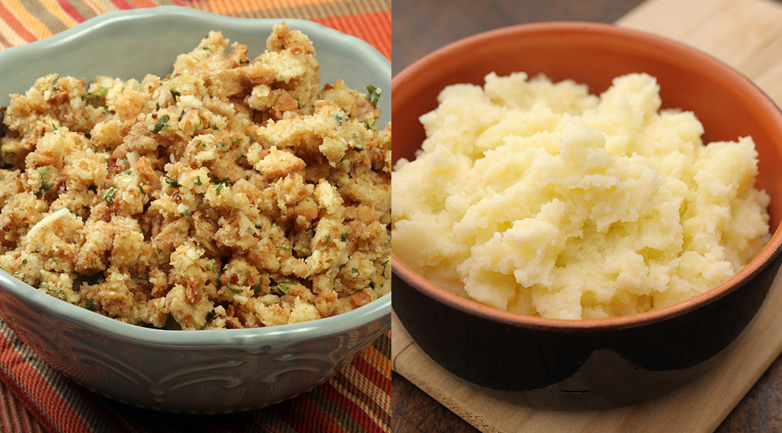What's Healthier: Stuffing vs. Mashed Potatoes