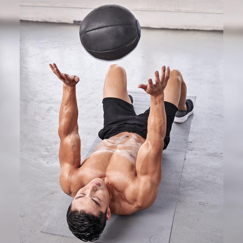Medicine Ball Lying Chest Pass Exercise Video Guide