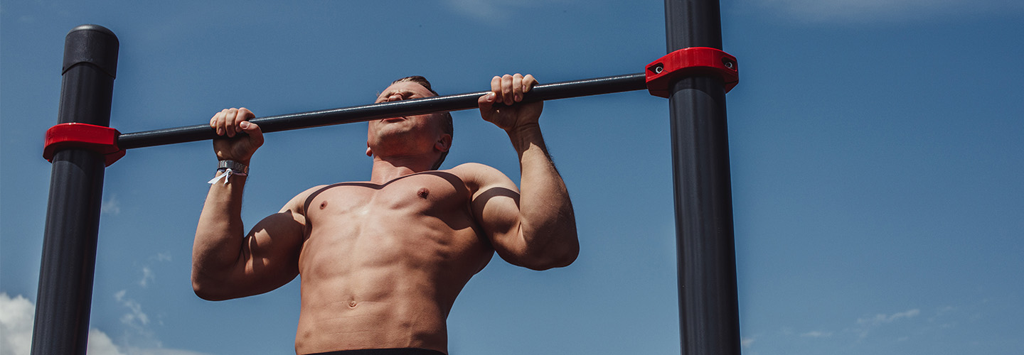 Man Performing a Pullup 