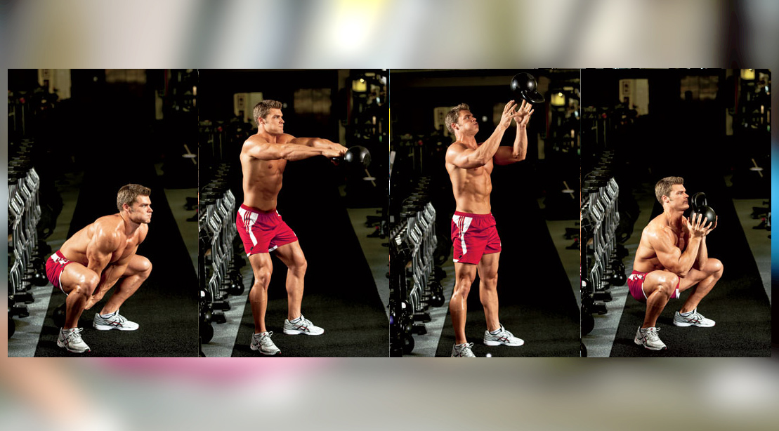 KETTLEBELL SWING WITH FLIP TO SQUAT