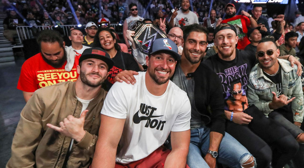 San Francisco 49ers Attend WWE SmackDown