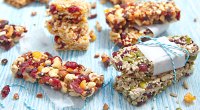Protein bars with nuts and dried fruits
