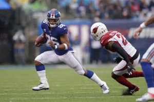 Saquon Barkley rushed for 72 yards against the Cardinals in his first game back after suffering a high-ankle sprain