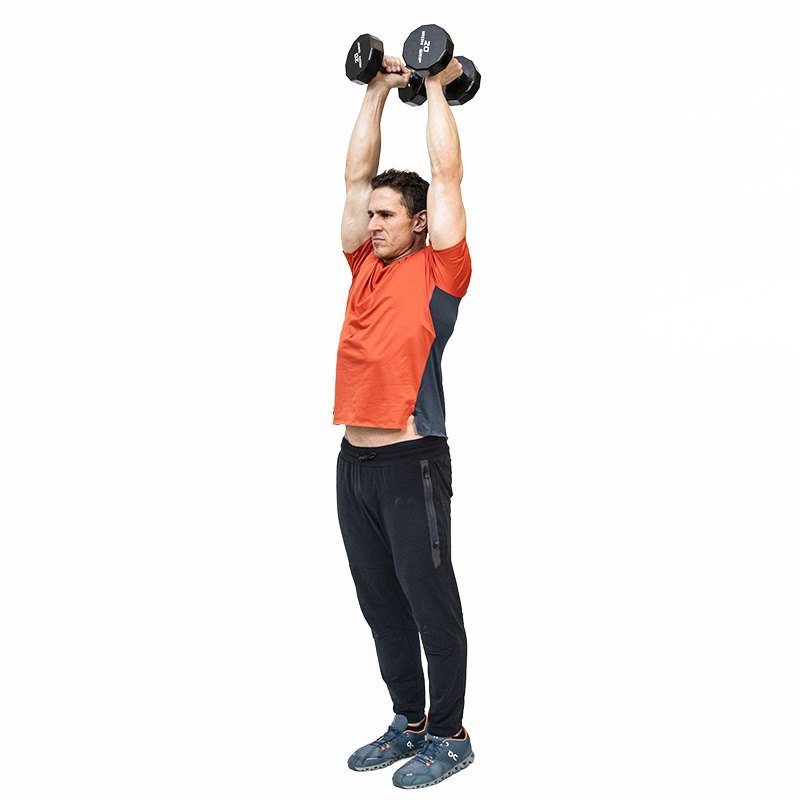 Overhead Two-Arm Triceps Extension Exercise Video Guide | Muscle & Fitness