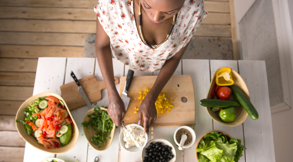 Female-Cooking-Preparing-Salad-With-Healthy-Ingredients