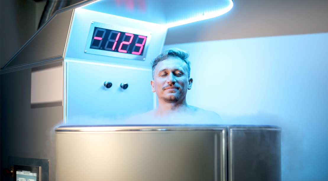 Man-Relaxing-In-Cryotherapy-Chamber